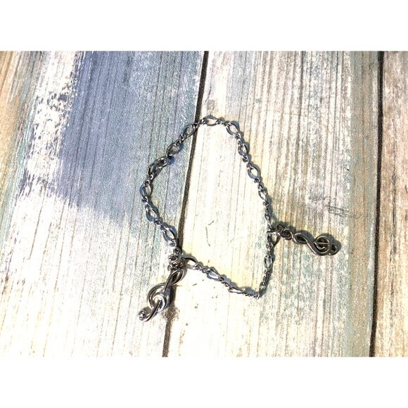 Sterling Silver Musical Notes Bracelet - Picture 4 of 4